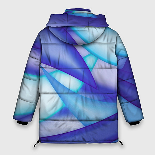 Женская зимняя куртка Синие разводы / 3D-Светло-серый – фото 2