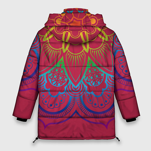 Женская зимняя куртка Viva magenta mandala / 3D-Красный – фото 2