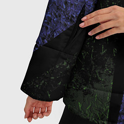 Куртка зимняя женская Космические узоры, цвет: 3D-светло-серый — фото 2