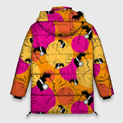 Женская зимняя куртка Меломаны кричат / 3D-Черный – фото 2