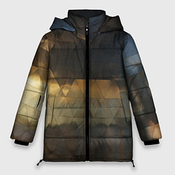 Женская зимняя куртка Природное отражение в стеклянной абстракции
