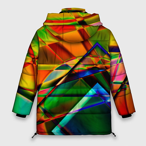Женская зимняя куртка Разноцветное стекло / 3D-Черный – фото 2