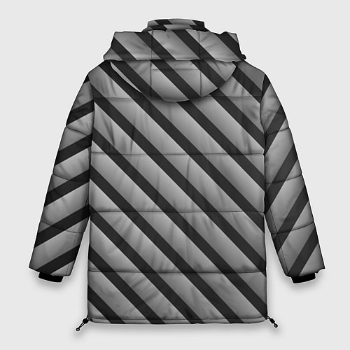 Женская зимняя куртка Полоса объемная / 3D-Светло-серый – фото 2