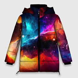 Куртка зимняя женская Космос, созданный нейросетью, цвет: 3D-черный