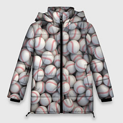 Куртка зимняя женская Бейсбольные мячи, цвет: 3D-черный