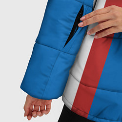 Куртка зимняя женская Непобедимая - в цветах российского флага, цвет: 3D-красный — фото 2