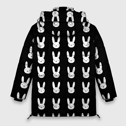 Женская зимняя куртка Bunny pattern black / 3D-Светло-серый – фото 2