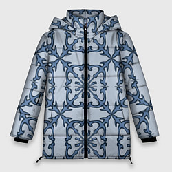 Куртка зимняя женская Квадратный паттерн, цвет: 3D-светло-серый
