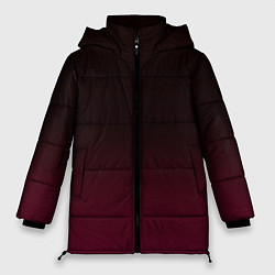Куртка зимняя женская Темно-малиновый градиент, цвет: 3D-черный