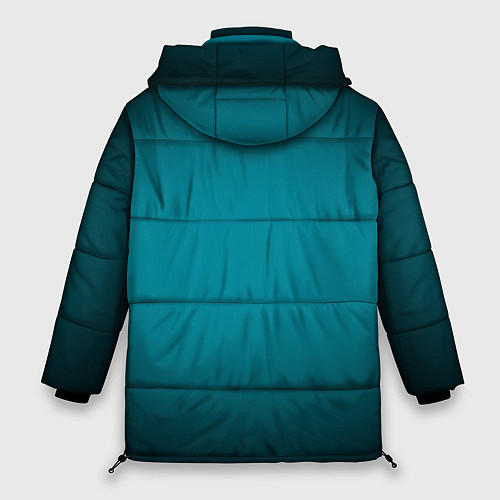 Женская зимняя куртка Темно-бирюзовый градиент / 3D-Черный – фото 2