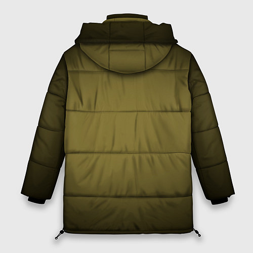 Женская зимняя куртка Градиент хаки / 3D-Черный – фото 2