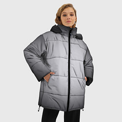 Куртка зимняя женская Серебристый градиент, цвет: 3D-черный — фото 2