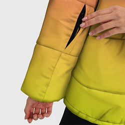Куртка зимняя женская Фиолетово-желтый градиент, цвет: 3D-черный — фото 2