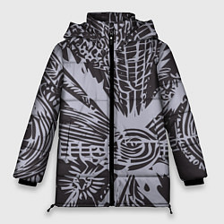 Куртка зимняя женская Графическая фантазия абстракт, цвет: 3D-черный