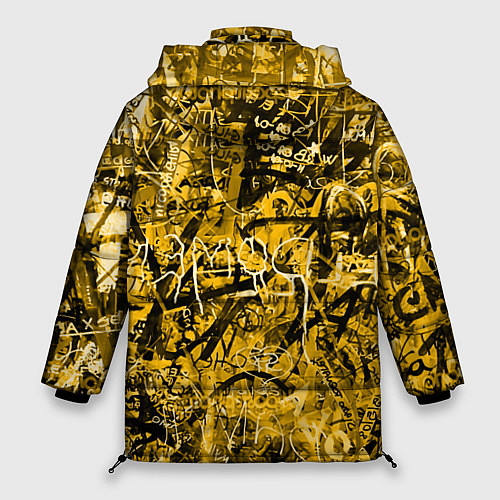 Женская зимняя куртка Желтый хаос / 3D-Черный – фото 2