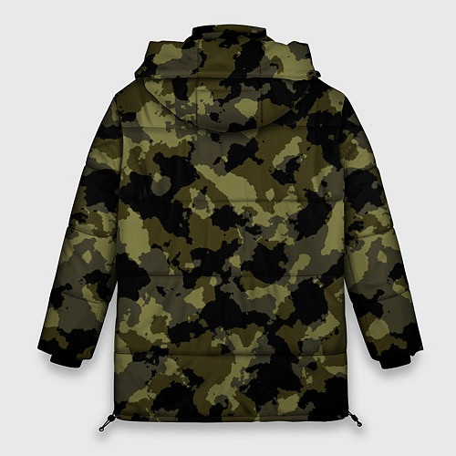 Женская зимняя куртка Тропический камуфляж / 3D-Черный – фото 2