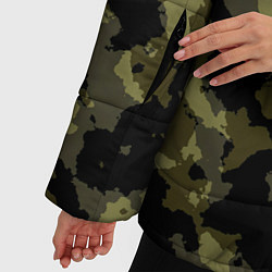 Куртка зимняя женская Тропический камуфляж, цвет: 3D-черный — фото 2