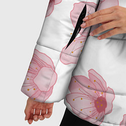 Куртка зимняя женская Цветение сакуры, цвет: 3D-черный — фото 2