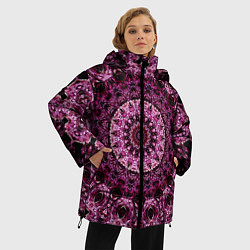 Куртка зимняя женская Узорный калейдоскоп, цвет: 3D-черный — фото 2