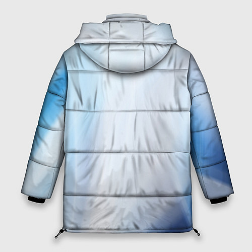Женская зимняя куртка Светлые синие и голубые волны / 3D-Черный – фото 2