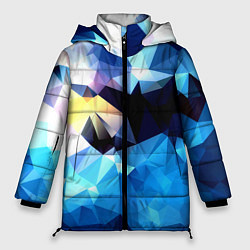 Куртка зимняя женская Polygon blue abstract collection, цвет: 3D-черный