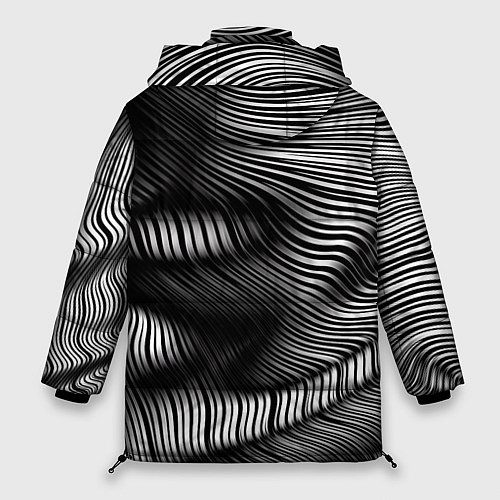 Женская зимняя куртка Оптические волны / 3D-Черный – фото 2