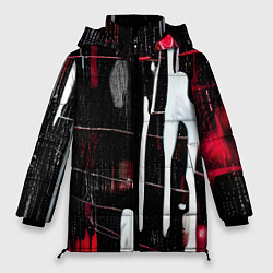 Куртка зимняя женская Краски на стене, нейросеть, цвет: 3D-светло-серый