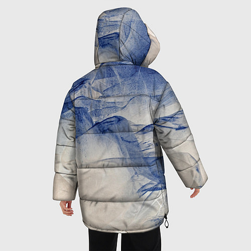 Женская зимняя куртка Горы скалы в тумане / 3D-Светло-серый – фото 4