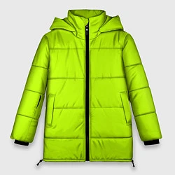 Куртка зимняя женская Лайм цвет: однотонный лаймовый, цвет: 3D-красный