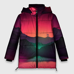 Куртка зимняя женская Неоновая природа, цвет: 3D-красный