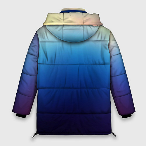 Женская зимняя куртка Blue gradient colors / 3D-Черный – фото 2