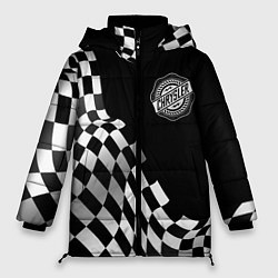 Куртка зимняя женская Chrysler racing flag, цвет: 3D-черный