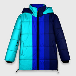 Куртка зимняя женская Контрастные вертикальные полосы, цвет: 3D-черный