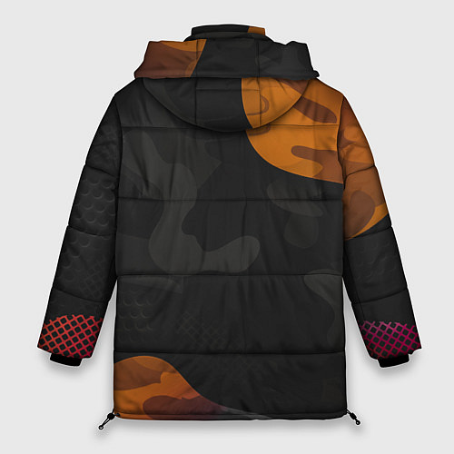 Женская зимняя куртка Необычный камуфляж / 3D-Черный – фото 2