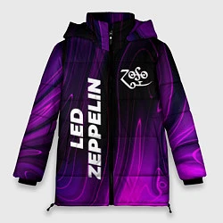 Куртка зимняя женская Led Zeppelin violet plasma, цвет: 3D-черный