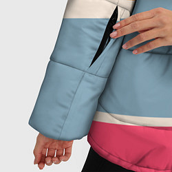 Куртка зимняя женская Разноцветная абстракция в стиле модерн, цвет: 3D-черный — фото 2