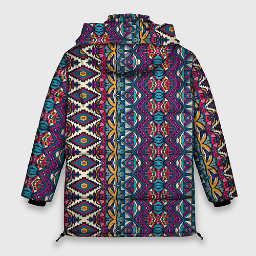 Женская зимняя куртка Мексиканский орнамент / 3D-Светло-серый – фото 2