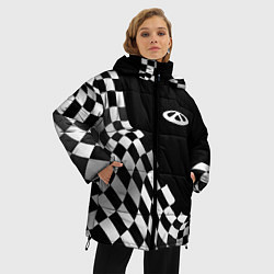 Куртка зимняя женская Chery racing flag, цвет: 3D-черный — фото 2