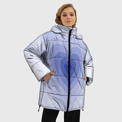 Куртка зимняя женская Голубое сердце градиент, цвет: 3D-черный — фото 2