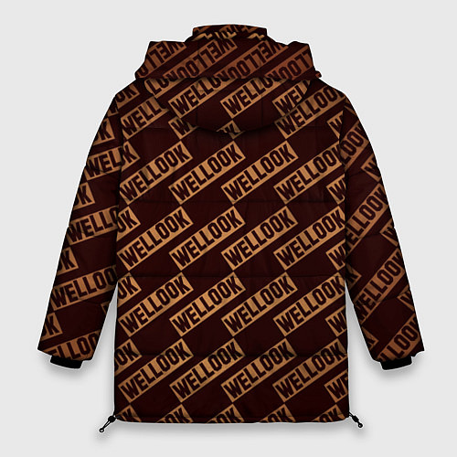 Женская зимняя куртка Word text patterns / 3D-Черный – фото 2
