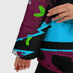 Куртка зимняя женская Граффити текстура, цвет: 3D-черный — фото 2