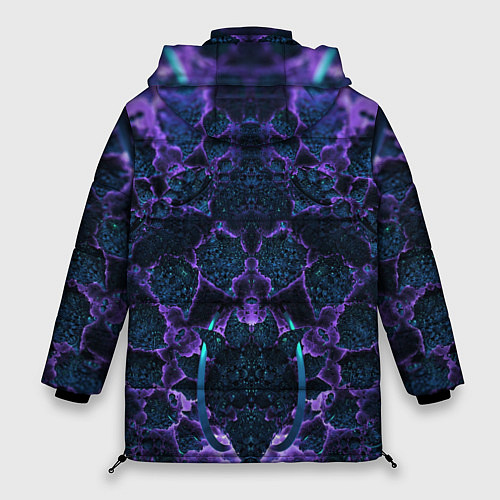 Женская зимняя куртка Фрактальное искусство / 3D-Черный – фото 2