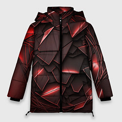Женская зимняя куртка Красные элементы с неоновым свечением