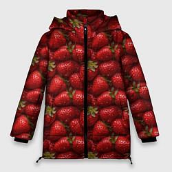 Женская зимняя куртка Сочная текстура из клубники