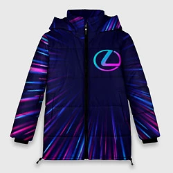 Куртка зимняя женская Lexus neon speed lines, цвет: 3D-черный