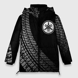 Куртка зимняя женская Yamaha tire tracks, цвет: 3D-черный