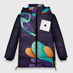 Куртка зимняя женская Roblox graffity splash, цвет: 3D-черный