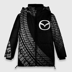 Куртка зимняя женская Mazda tire tracks, цвет: 3D-черный