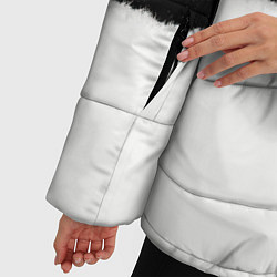 Куртка зимняя женская Оторванный лист бумаги, цвет: 3D-черный — фото 2