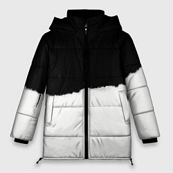 Куртка зимняя женская Оторванный лист бумаги, цвет: 3D-черный